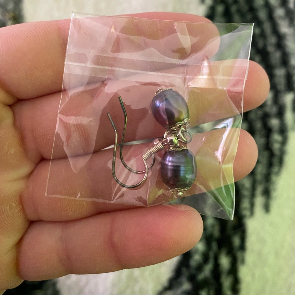 Purple earrings